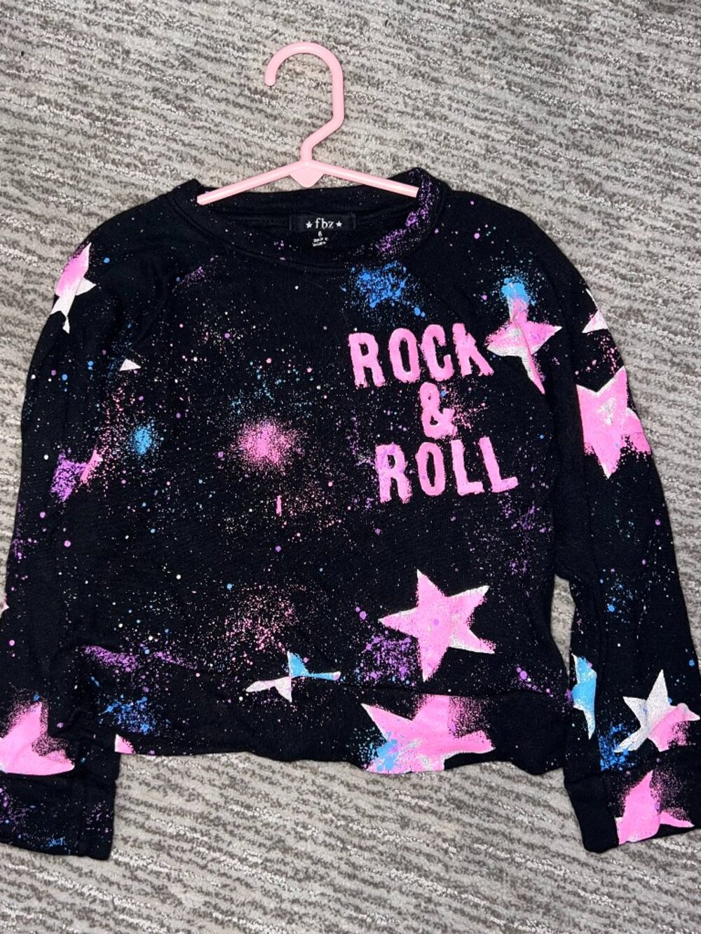 Girls FBZ Rock & Roll Sweatshirt Sz 6